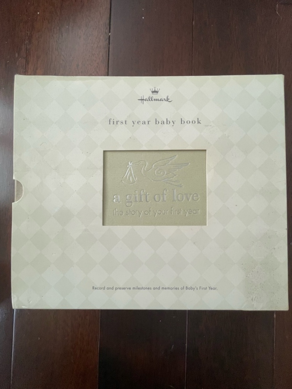 Vintage Brand Nee in Box Hallmark "A Gift of Love" First Year Baby Book - Cream